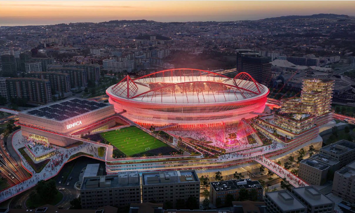 Benfica football stadium in Lisbon Portugal